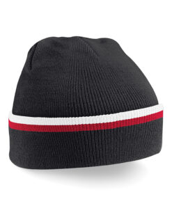 Alternative view of Personalised Black/Red/White Teamwear Beanie