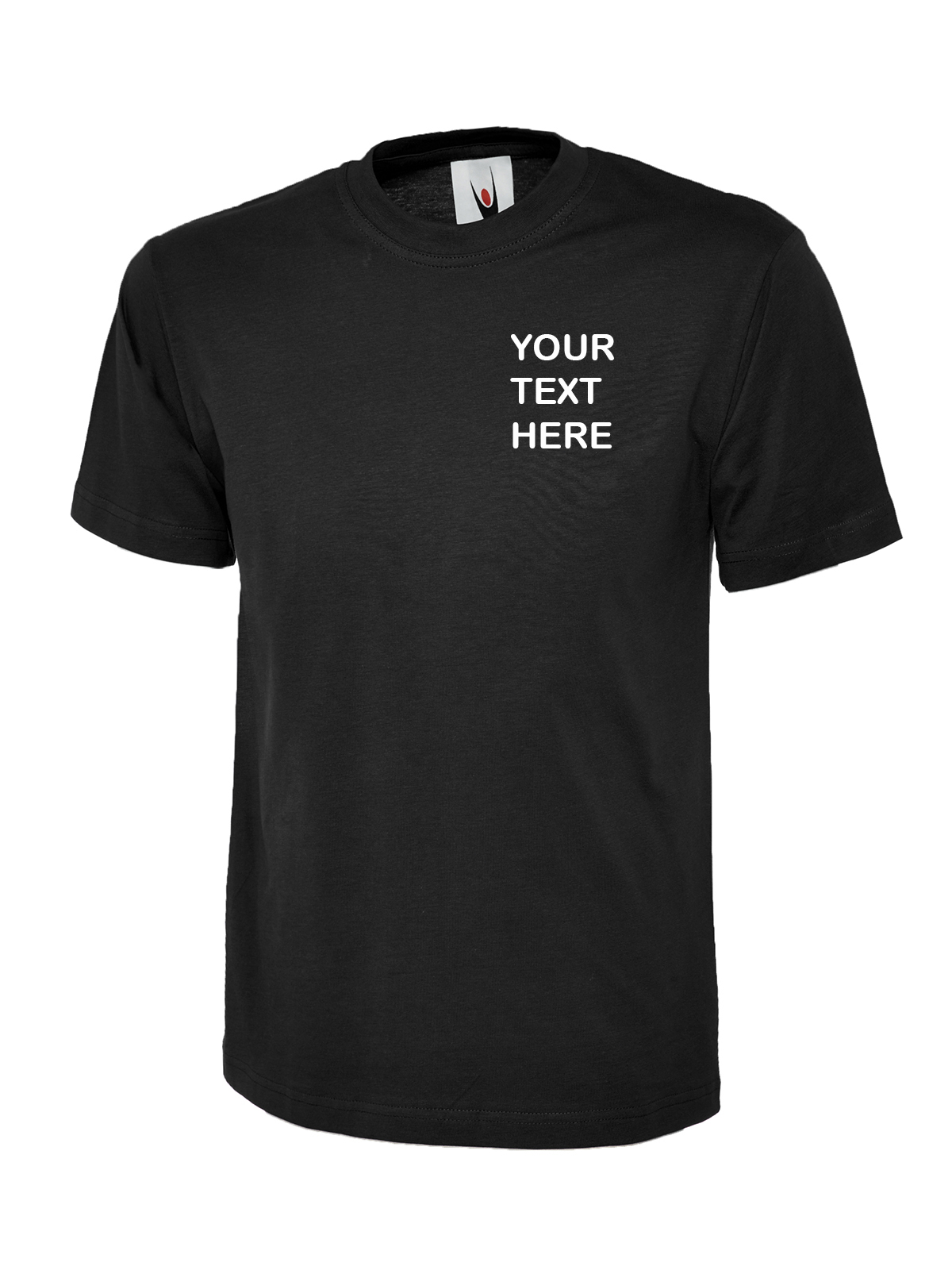 Personalised Black T-Shirt - Uneek