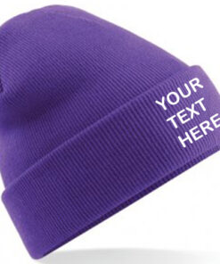 Personalised Purple Classic Beanie