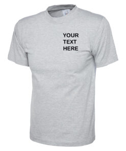 Personalised Heather Grey T-Shirt - Uneek