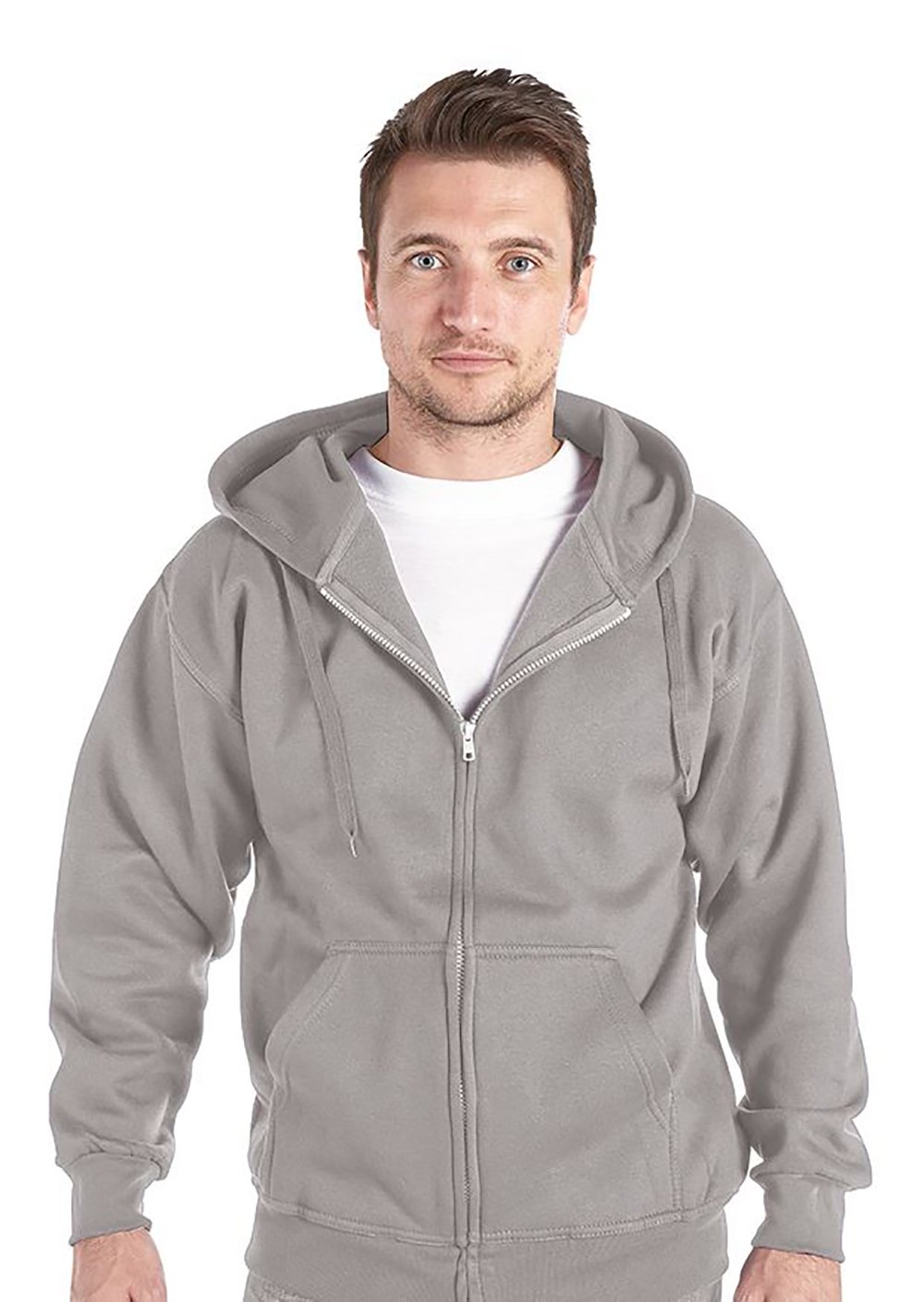 Personalised Heather Grey Zipped Hoody - Image 2