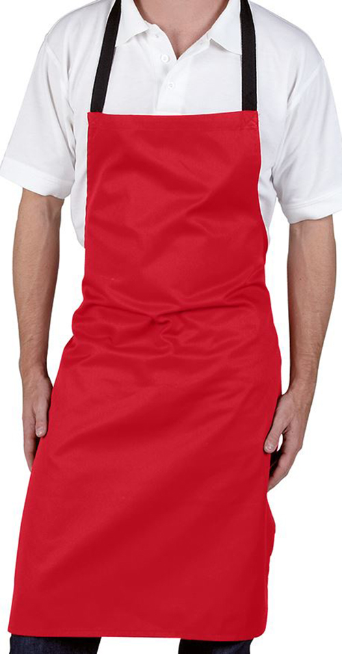Personalised Red Bib Apron - No Pocket - Image 2