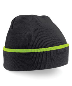 Alternative view of Personalised Black/Lime Green Teamwear Beanie