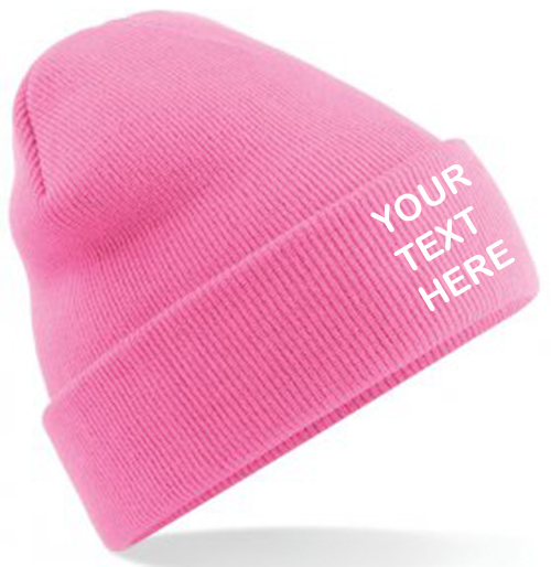 Personalised Classic Pink Classic Beanie