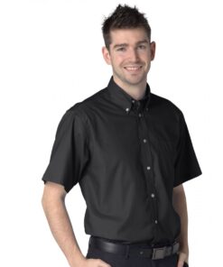 Alternative view of Personalised Black Short Sleeve Oxford Shirt