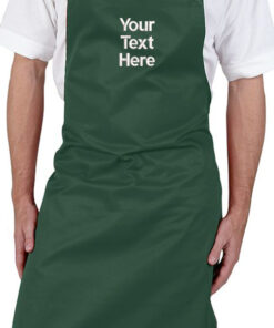 Personalised Bottle Green Bib Apron - No Pocket