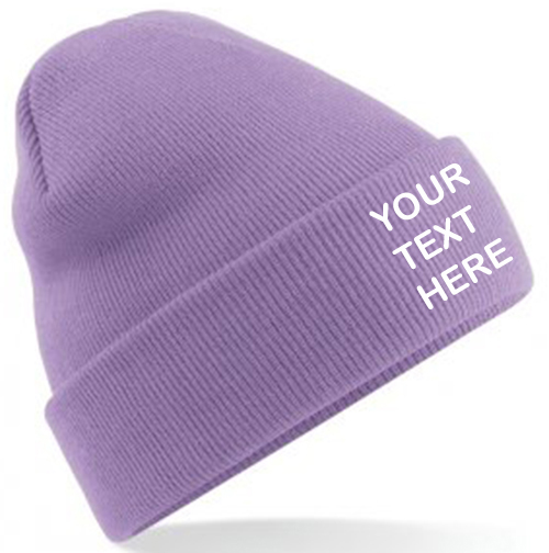 Personalised Lavender Classic Beanie