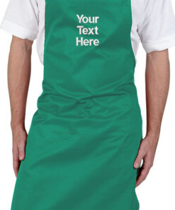 Personalised Kelly Green Bib Apron - No Pocket
