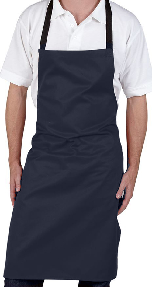 Personalised Navy Blue Bib Apron - No Pocket - Image 2