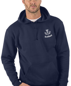 Embroidered Scotland Navy Blue Hoody