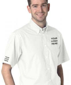Personalised White Short Sleeve Oxford Shirt