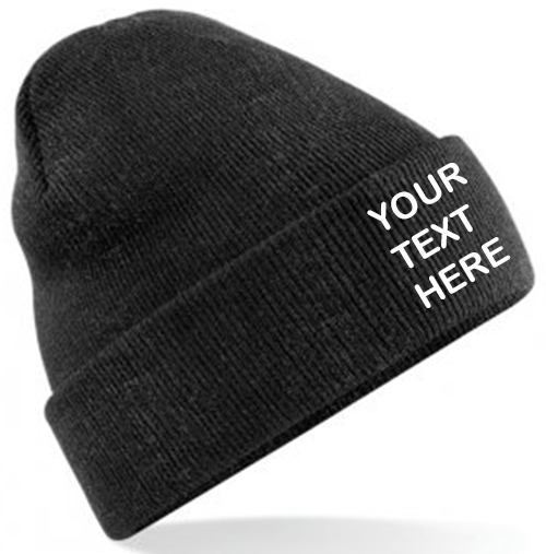 Personalised Charcoal Grey Classic Beanie