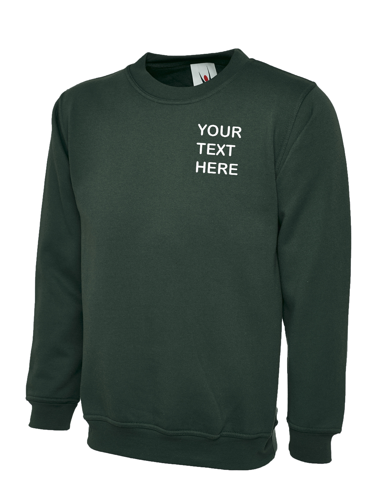 Personalised Bottle Green Sweatshirt