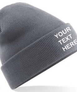 Personalised Graphite Grey Classic Beanie