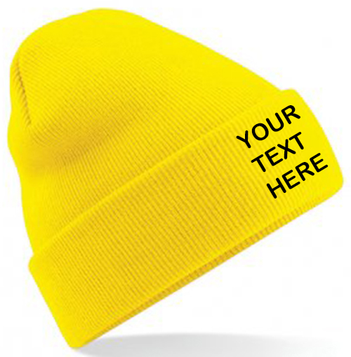 Personalised Yellow Classic Beanie