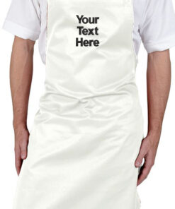 Personalised White Bib Apron - No Pocket