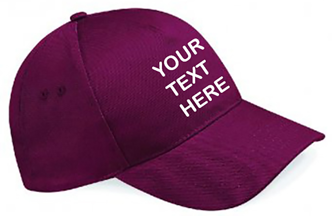 Personalised Burgundy Classic Cap