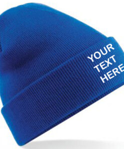 Personalised Bright Royal Blue Classic Beanie