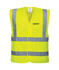 Embroidered SECURITY Hi-Vis Two Band & Brace Vest - C470 Yellow