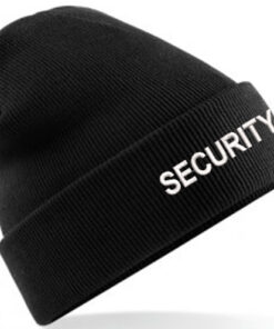 Embroidered SECURITY Black Classic Beanie