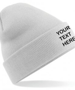 Personalised Light Grey Classic Beanie