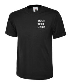 Personalised Black T-Shirt - Uneek
