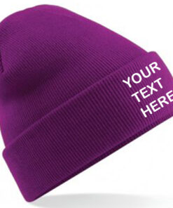 Personalised Magenta Classic Beanie