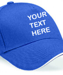 Personalised Royal Blue/White Ultimate 5 Panel Cap