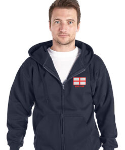 Embroidered St George flag Navy Blue Hoody