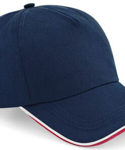 Alternative view of Personalised Navy Blue/Red/White Piped Cap