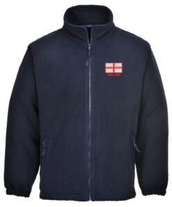 Embroidered St George Full Zip Navy Fleece
