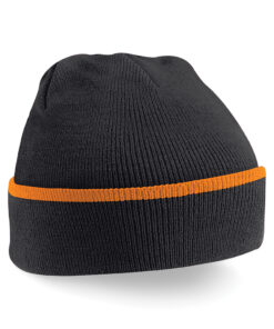 Alternative view of Personalised Black/Orange Teamwear Beanie