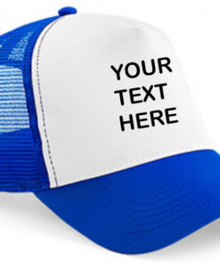 Personalised Royal/White Trucker Cap