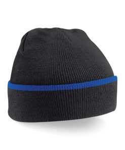 Alternative view of Personalised Black/Royal Blue Teamwear Beanie