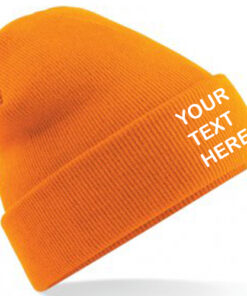 Personalised Orange Classic Beanie