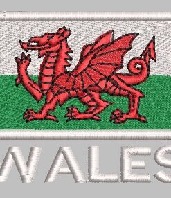 Alternative view of Embroidered Wales Red Hoody