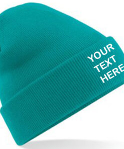 Personalised Emerald Green Classic Beanie