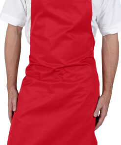 Alternative view of Personalised Red Bib Apron - No Pocket
