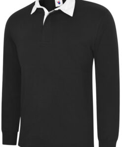 Alternative view of Personalised Black Rugby Shirt