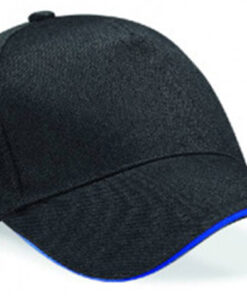 Alternative view of Personalised Black/Royal Blue Ultimate 5 Panel Cap