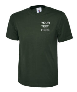 Personalised Bottle Green T-Shirt - Uneek