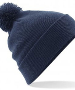 Alternative view of Personalised Navy Blue PomPom Beanie
