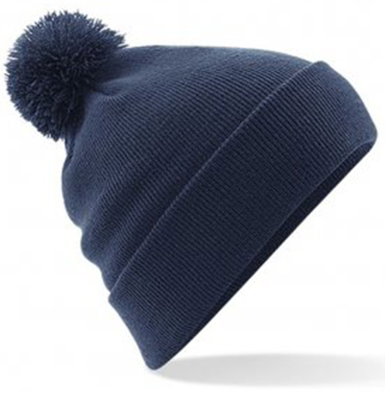 Personalised Navy Blue PomPom Beanie - Image 2