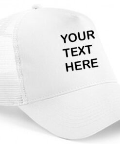 Personalised White/White Trucker Cap