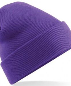 Alternative view of Personalised Purple Classic Beanie