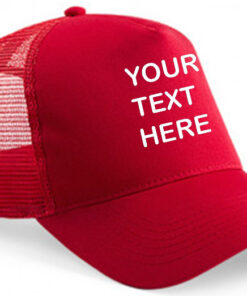 Personalised Red/Red Trucker Cap