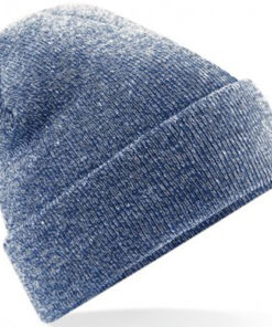 Alternative view of Personalised Heather Grey/Navy Blue Classic Beanie
