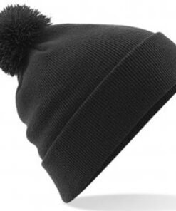 Alternative view of Personalised Black PomPom Beanie