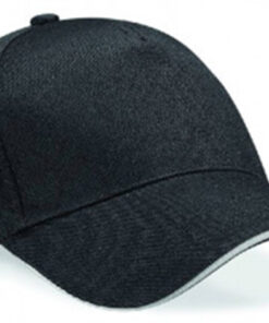 Alternative view of Personalised Black/Light Grey Ultimate 5 Panel Cap