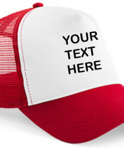 Personalised Red/White Trucker Cap